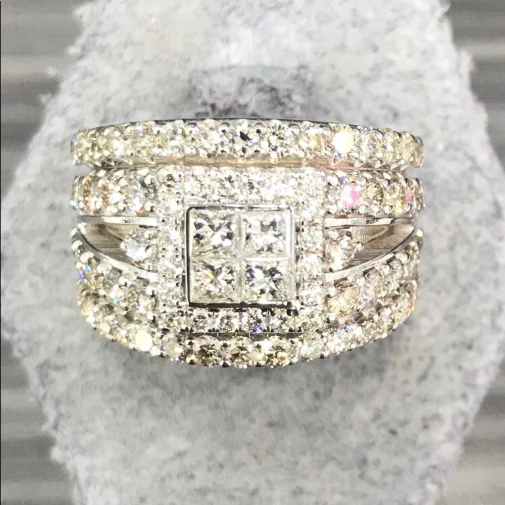 14K WHITE GOLD CUSTOM LADIES ENGAGEMENT RING